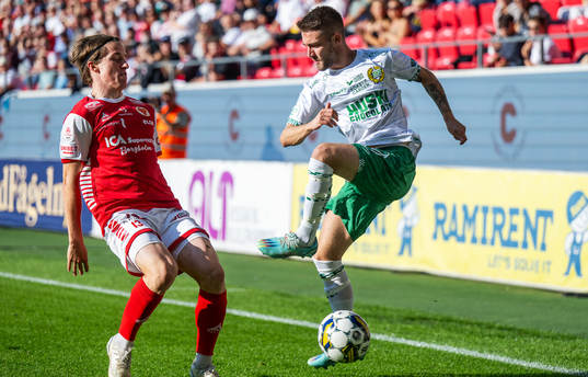 Kalmars Johan Karlsson och Hammarbys Anton Kralj