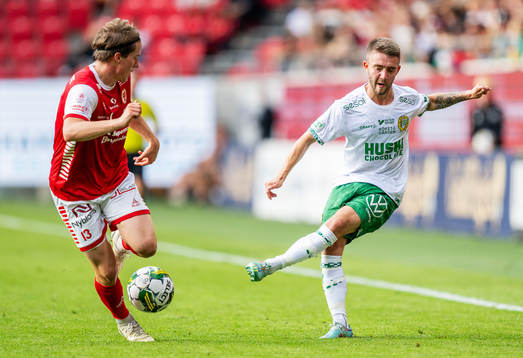 Kalmars Johan Karlsson och Hammarbys Anton Kralj