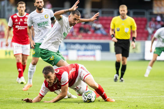 Kalmars Simon Skrabb och Hammarbys Loret Sadiku