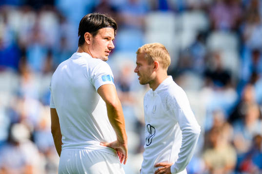 Malmö FFs Stefano Vecchia och Oscar Lewicki
