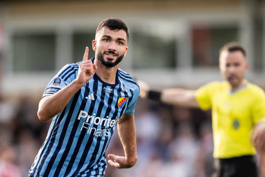 Djurgårdens Musa Qurbanli jublar