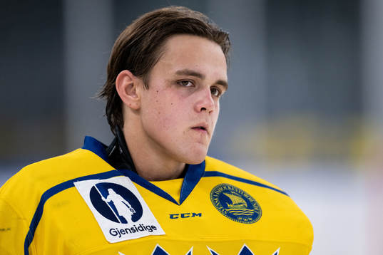 Goaltender Noah Erliden of Sweden