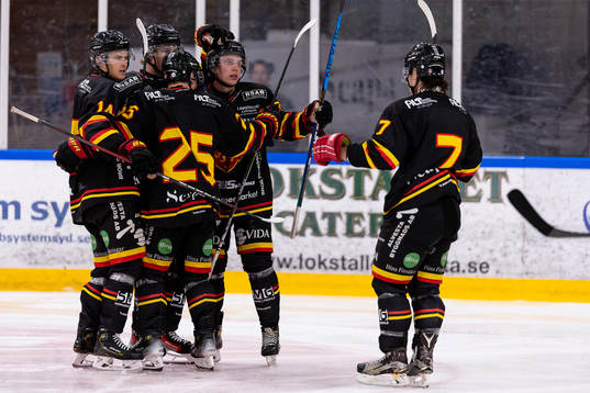 Karlskronas spelare jublar