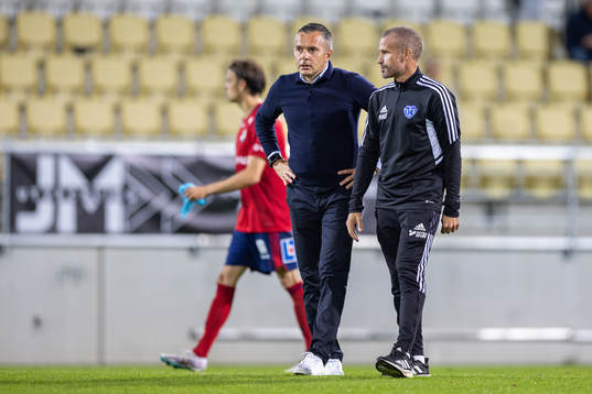 Östers tränare Srdjan Tufegdzic och Falkenbergs tränare