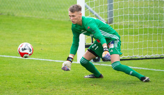 IFK Hässleholms målvakt Felix Persson i matchen i Svenska