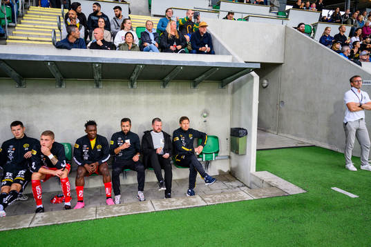 Elfsborgs tränare Jimmy Thelin på bänken