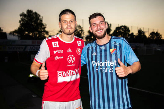Sandvikens IFs Alexandar Mutic och Djurgårdens Besard