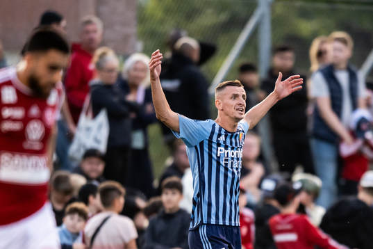 Djurgårdens Haris Radetinac jublar