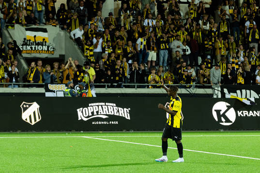 Ibrahim Sadiq of Häcken looks dejected