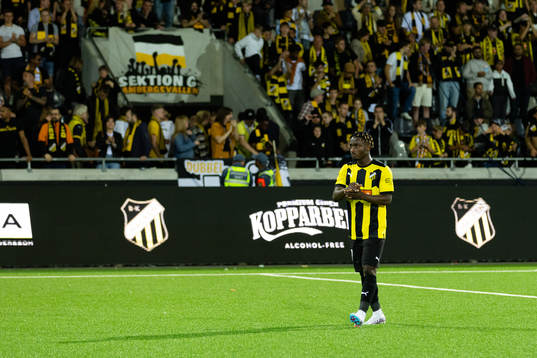 Ibrahim Sadiq of Häcken looks dejected