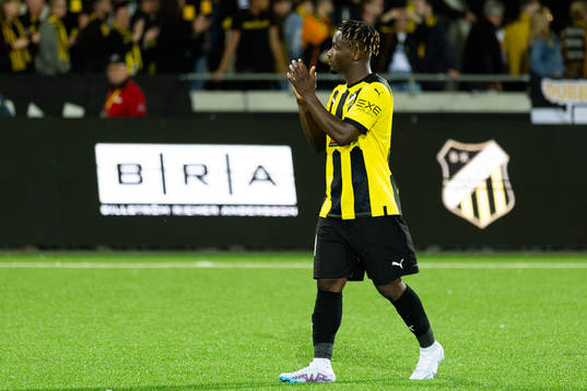 Ibrahim Sadiq of Häcken looks dejected