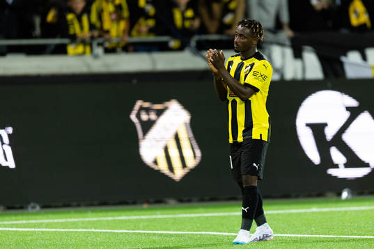 Ibrahim Sadiq of Häcken looks dejected