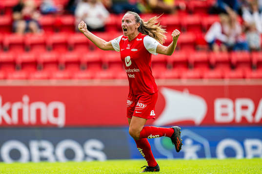 Marit Bratberg Lund of Brann celebrates