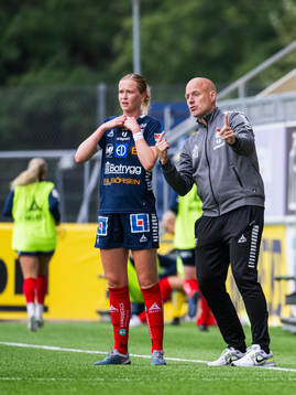 Linköpings tränare Anders Jacobson och Emma Östlund
