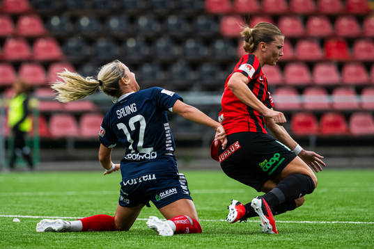 Linköpings Felicia Saving och Brommapojkarnas Louise