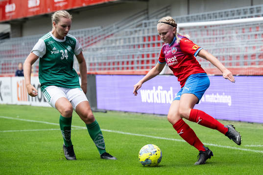 IK Zenith Erica Kellström och Helsingborgs Agnes Eklöf