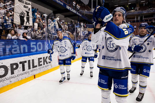 Leksands spelarna jublar