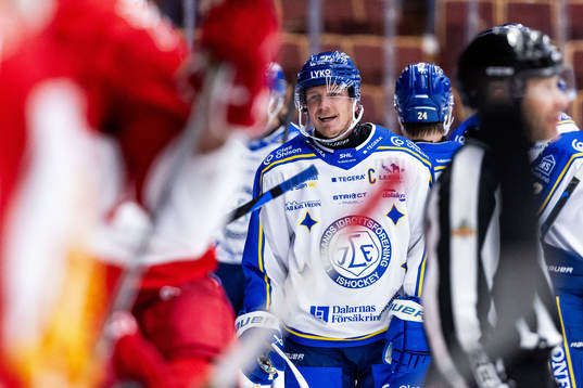 Leksands Patrik Zackrisson jublar
