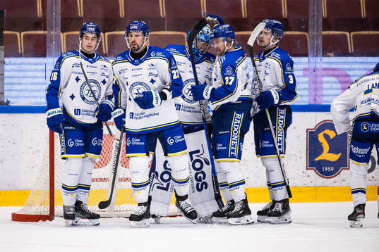 Leksands spelarna jublar