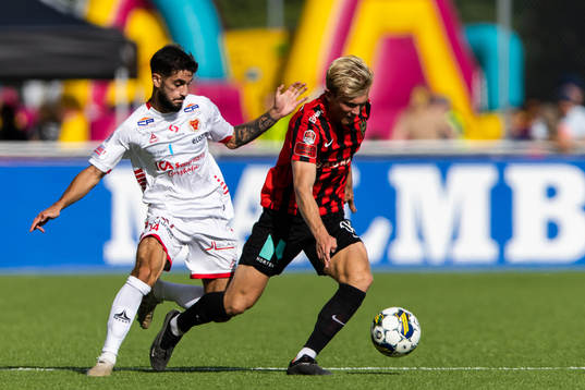 Kalmars Noah Shamoun och Brommapojkarnas Alexander Jensen