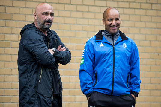 Utsiktens tränare Martin Smedberg Dalence och Brages