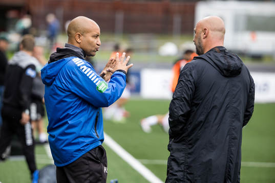 Utsiktens tränare Martin Smedberg Dalence och Brages