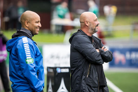 Utsiktens tränare Martin Smedberg Dalence och Brages