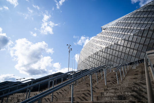 Exteriör vy av Tele2 Arena