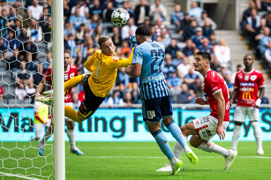 Djurgårdens Musa Qurbanli gör 2-1 bakom Degerfors