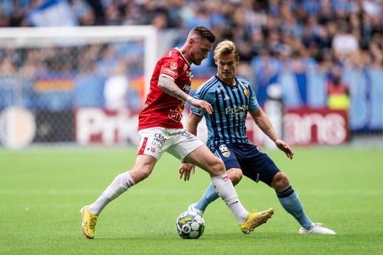 Degerfors Rasmus Örqvist och Djurgårdens Hampus Finndell