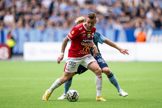 Degerfors Rasmus Örqvist och Djurgårdens Hampus Finndell