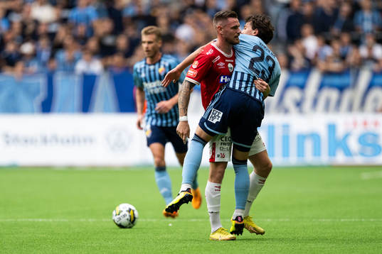 Degerfors Rasmus Örqvist och Djurgårdens Gustav Wikheim