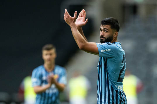 Djurgårdens Musa Qurbanli jublar