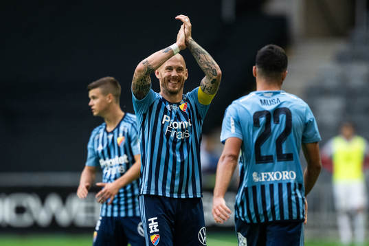 Djurgårdens Magnus Eriksson och Musa Qurbanli