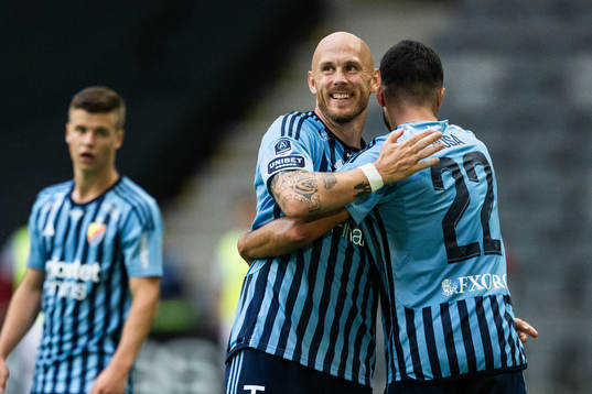 Djurgårdens Magnus Eriksson och Musa Qurbanli