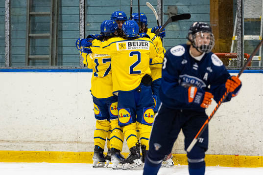 Sveriges Anton Gästrin jublar med Torkel Jennersjö, Joe