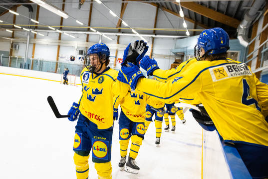 Sveriges Joe Wahlund jublar