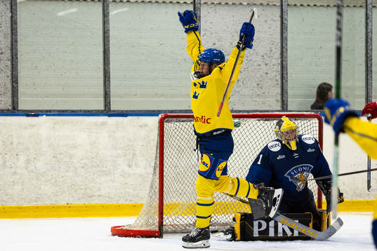 Sveriges Anton Gästrin jublar