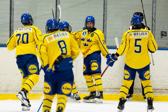 Sveriges Eric Nilsson jublar