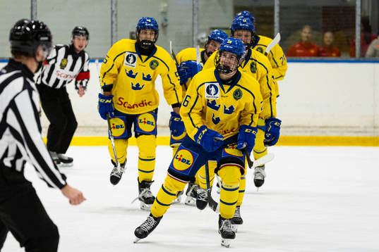 Sveriges Eric Nilsson jublar