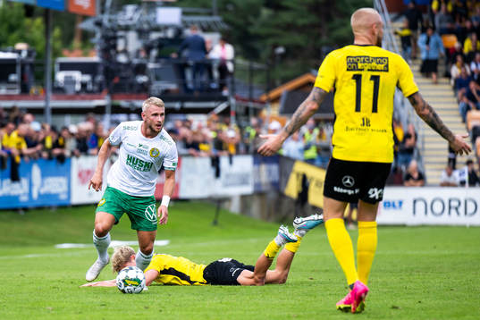 Hammarbys Simon Strand och Mjällbys Max Fenger