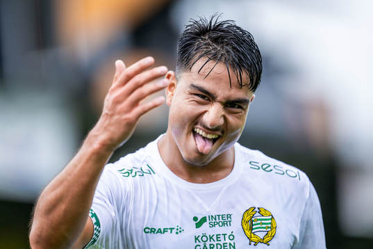 Hammarbys Jusef Erabi reagerar