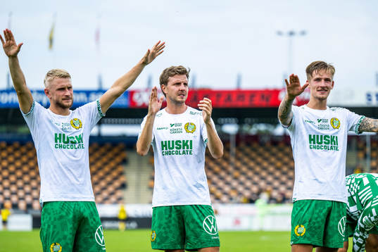 Hammarbys spelare jublar