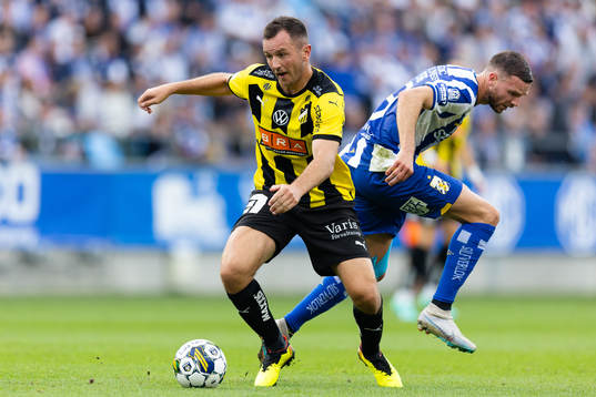 Häckens Even Hovland och IFK Göteborgs Marcus Berg