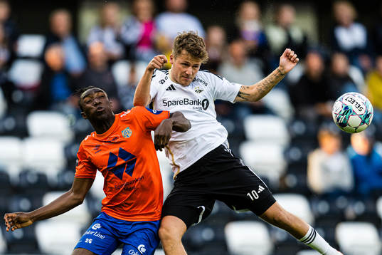 John Kitolano of Aalesund and Carl Johan Holse of Rosenborg