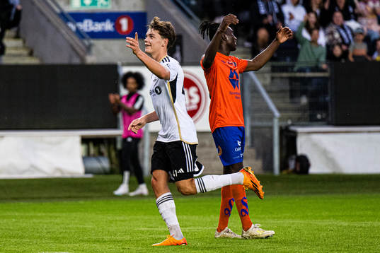 Sverre Halseth Nypan of Rosenborg celebrates