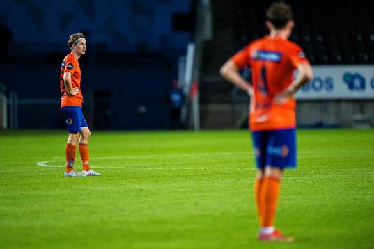 Kristoffer Ødemarksbakken of Aalesund looks dejected