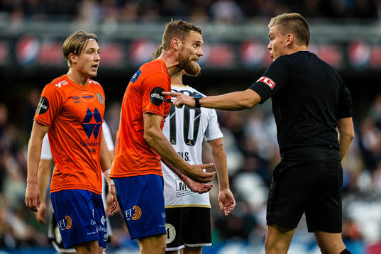 Markus Karlsbakk, David Fällman of Aalesund and Marius