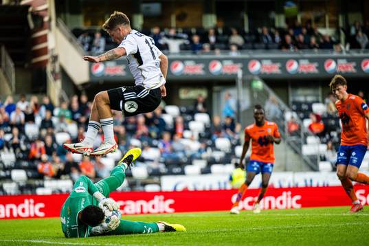 Carl Johan Holse of Rosenborg and goalkeeper Sten Michael