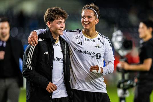 Sverre Halseth Nypan and Adrian Pereira of Rosenborg